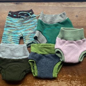 Handmade wool diaper covers